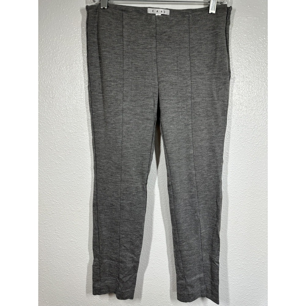 Cabi Pants Womens 4 Gray Slim Ankle Stretch Pull On Career Office Trouser